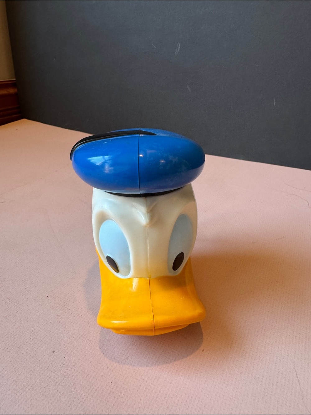 Vintage Donald Duck sippy cup in Blue, White, Yellow